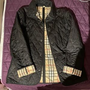 Black Burberry Quilted Jacket